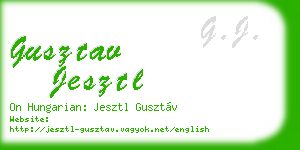 gusztav jesztl business card